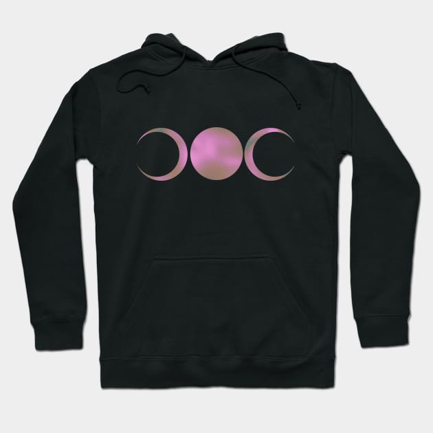 Metallic Lilac Triple Moon Hoodie by She Gets Creative